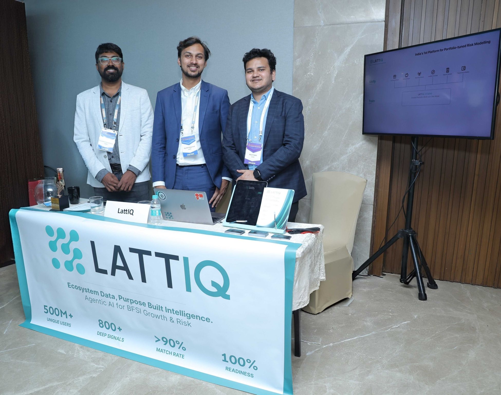 Team LattIQ at the LattIQ booth