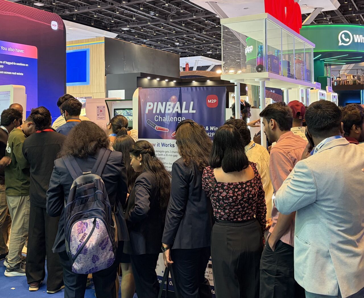 GFF 2025 booth - Pinball Challenge crowd